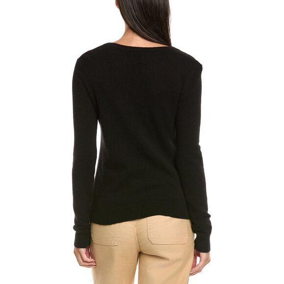 Maison Heritage WomensZefina Cashmere Sweater, Black Crew & Scoop Necks